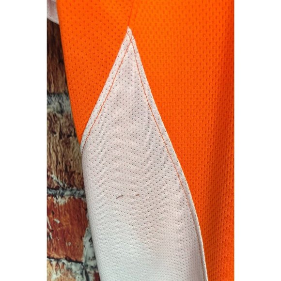 Nishiki Men's 1/4 Zip Orange White Breathable High Visibility XL Cycling Jersey - Picture 8 of 8